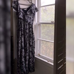 Amuse Society Black Floral Maxi Dress